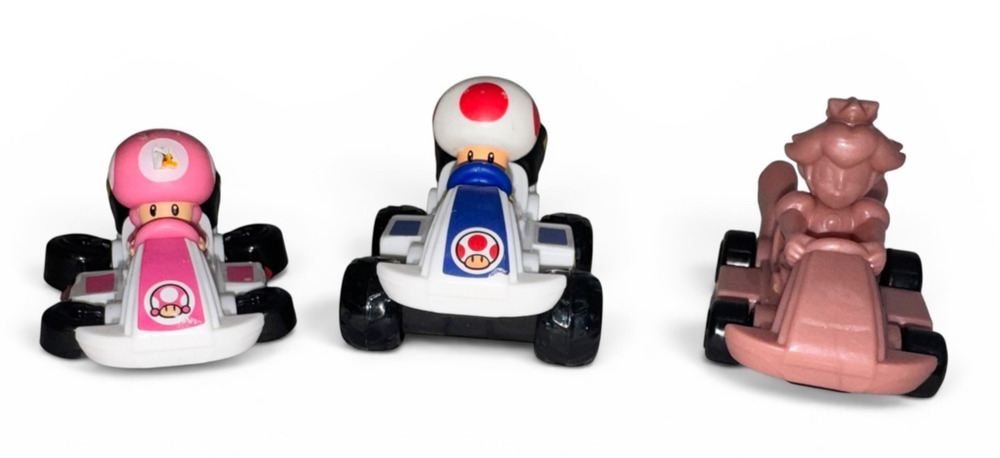 2024 McDonald's Mario Kart Happy Meal Toys Toad Toadette Pink Gold Peach Lot
